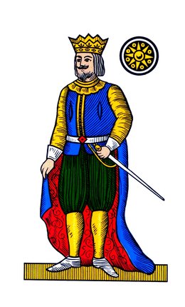 Re di denari, the king of coins, worth 10