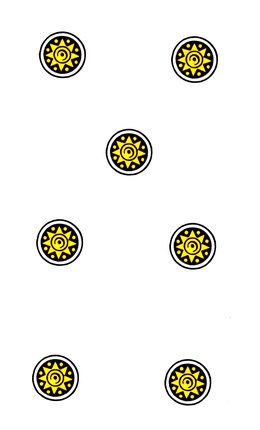 Sette di denari, the seven of coins, the sette bello